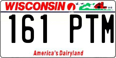 WI license plate 161PTM