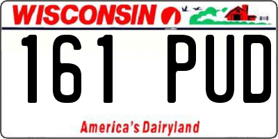 WI license plate 161PUD