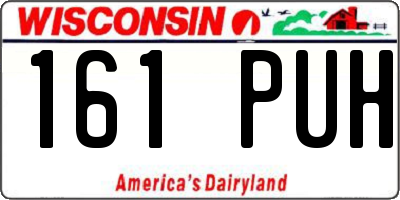 WI license plate 161PUH