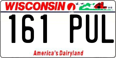WI license plate 161PUL