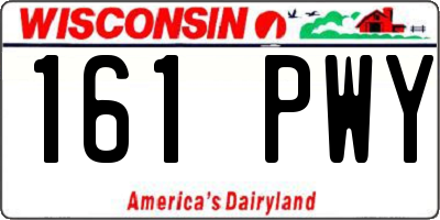 WI license plate 161PWY