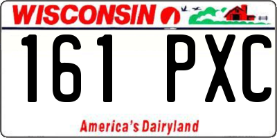 WI license plate 161PXC