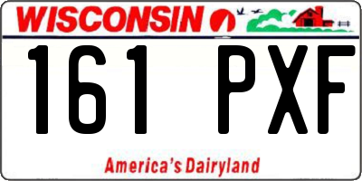 WI license plate 161PXF