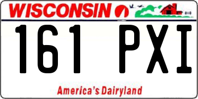WI license plate 161PXI