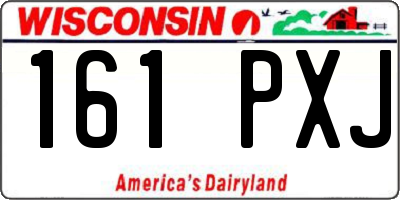 WI license plate 161PXJ