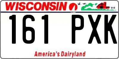 WI license plate 161PXK