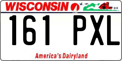 WI license plate 161PXL