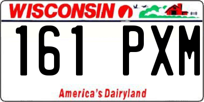 WI license plate 161PXM