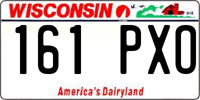 WI license plate 161PXO