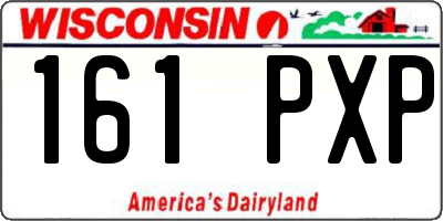 WI license plate 161PXP