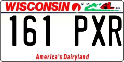 WI license plate 161PXR
