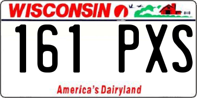 WI license plate 161PXS