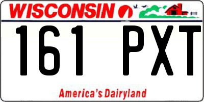 WI license plate 161PXT