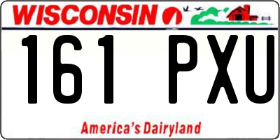 WI license plate 161PXU