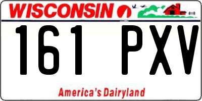 WI license plate 161PXV