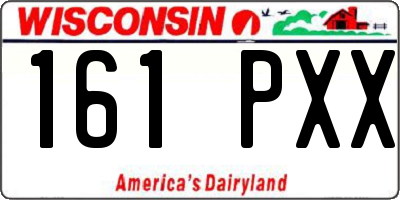 WI license plate 161PXX