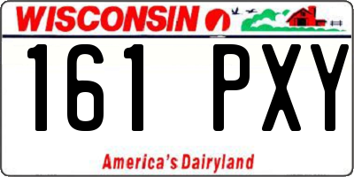WI license plate 161PXY