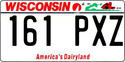 WI license plate 161PXZ