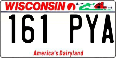 WI license plate 161PYA