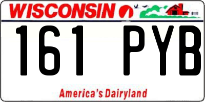 WI license plate 161PYB