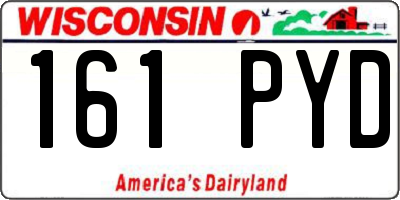WI license plate 161PYD