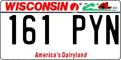 WI license plate 161PYN