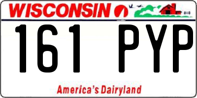 WI license plate 161PYP