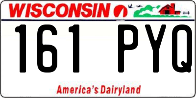 WI license plate 161PYQ