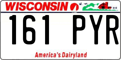 WI license plate 161PYR