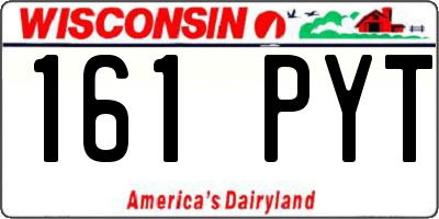 WI license plate 161PYT