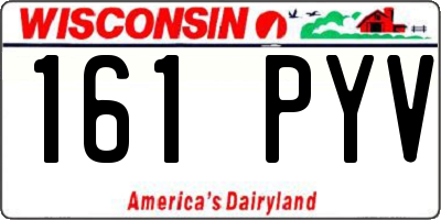 WI license plate 161PYV