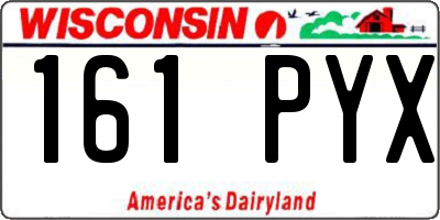 WI license plate 161PYX