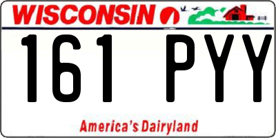 WI license plate 161PYY