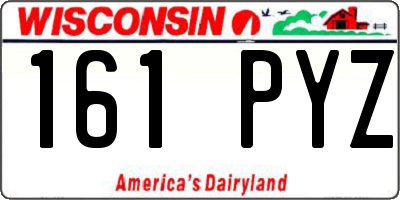 WI license plate 161PYZ