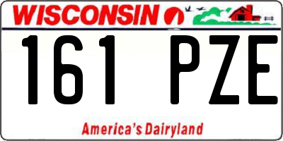 WI license plate 161PZE