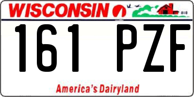 WI license plate 161PZF