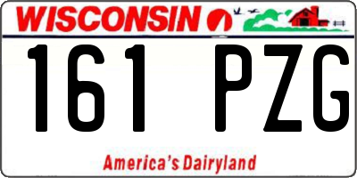 WI license plate 161PZG