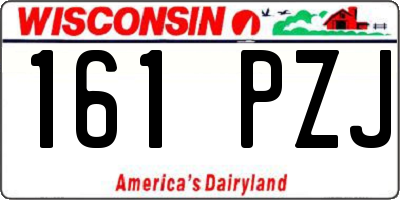 WI license plate 161PZJ