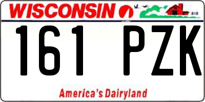 WI license plate 161PZK