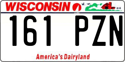 WI license plate 161PZN