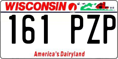 WI license plate 161PZP