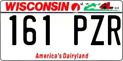 WI license plate 161PZR