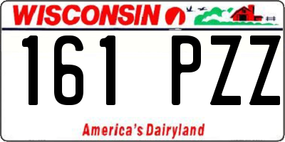 WI license plate 161PZZ