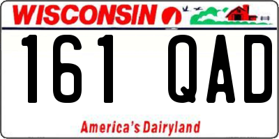 WI license plate 161QAD
