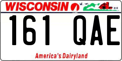 WI license plate 161QAE