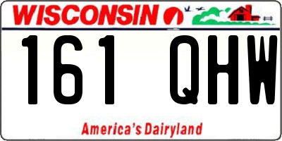 WI license plate 161QHW