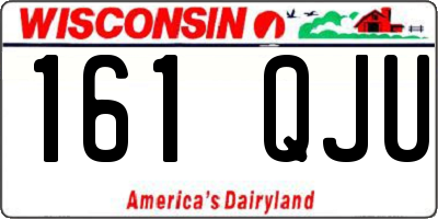 WI license plate 161QJU