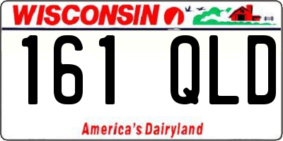 WI license plate 161QLD