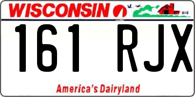 WI license plate 161RJX