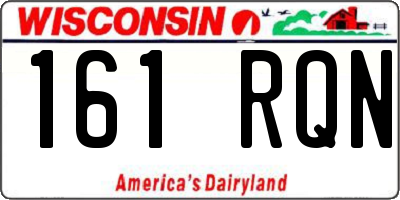 WI license plate 161RQN